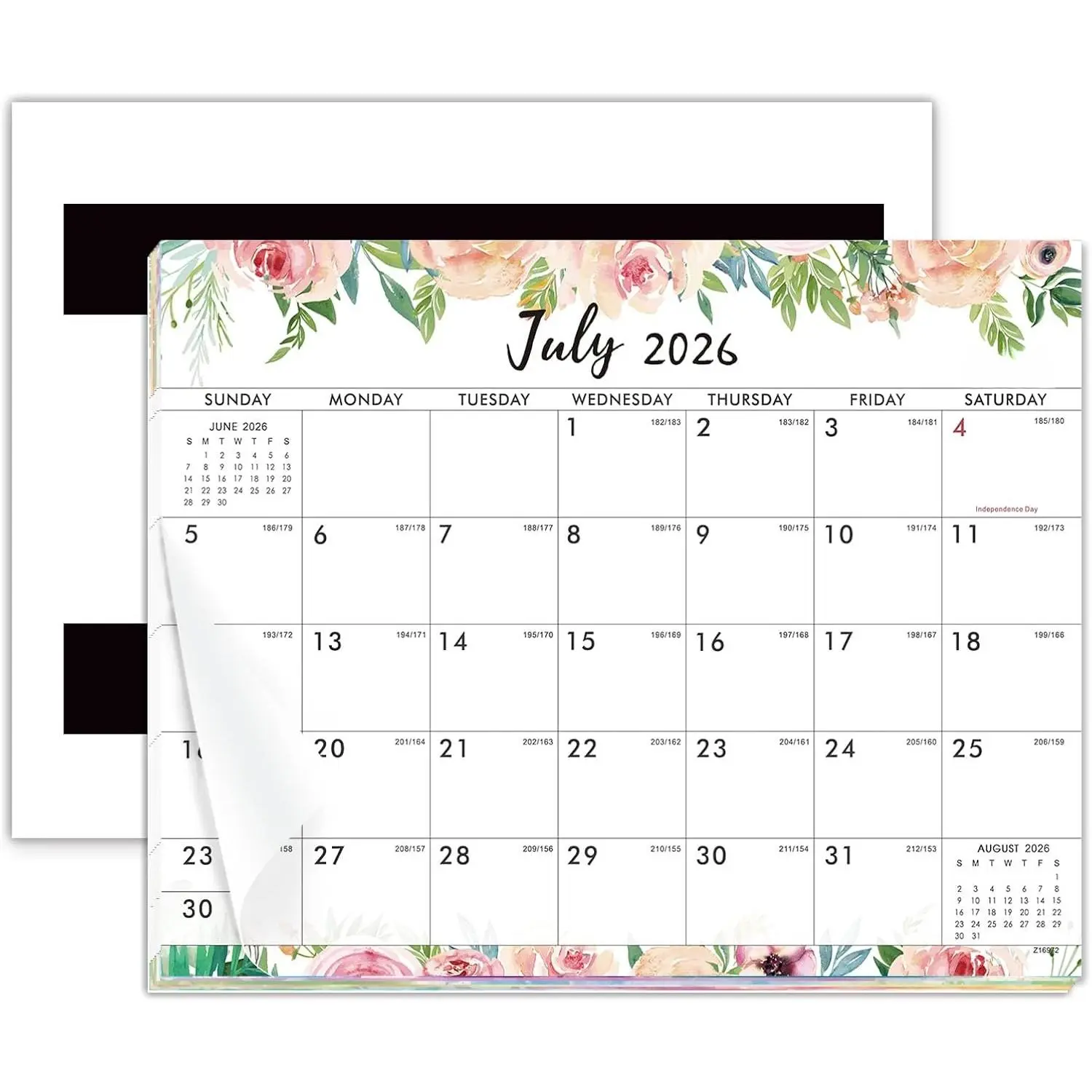 Calendar 2026-2027 -  Calendar for Fridge 2026-2027 from Jul. 2026 - Dec. 2027, 8" × 10", -off Pad, Blocks with Julian Dates, MagneticFridge Calendar for Life
