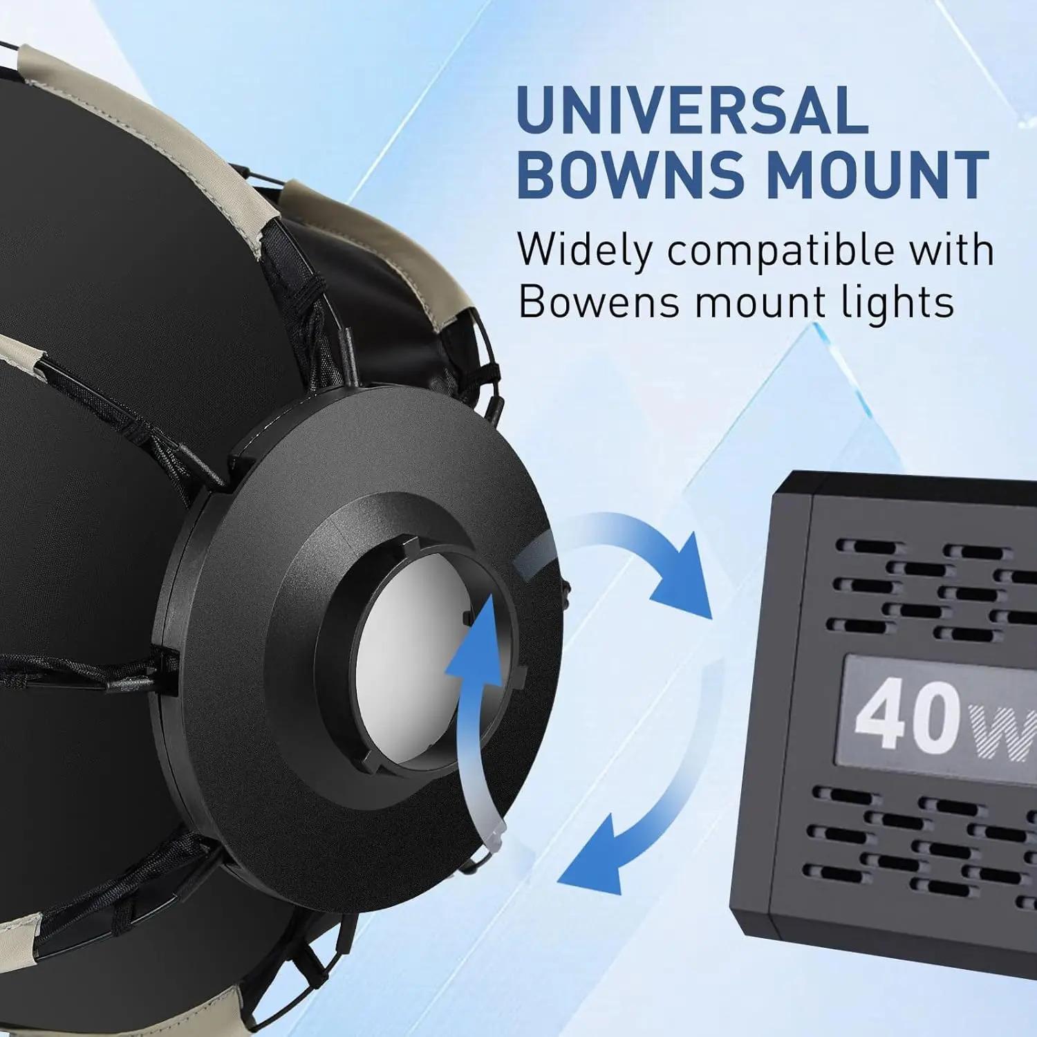 30cm Photo Bowens Mount Softbox w/ Honeycomb Grid Speedlite Portable Outdoor Octagon Umbrella Soft Box For COB Fill Light Studio