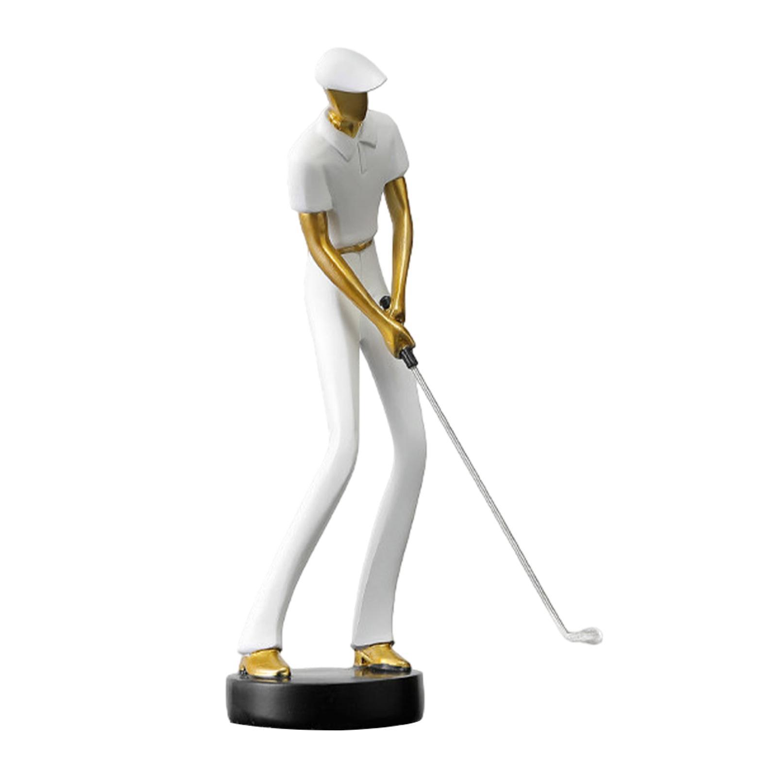 Golf Figurine Statue Golfer Decoration Ornament,Table Centerpiece,Resin Arts Sculpture for Office Living Room Golf Lover Gift