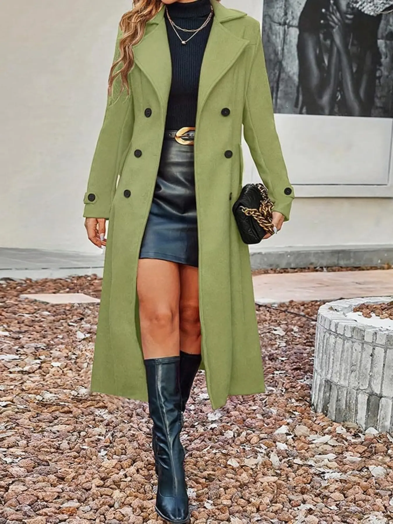 New Arrival 2026 Autumn-Winter Women's Long Sleeve Windbreaker Coat, Elegant Double Button Design, Warm & Windproof Jacket