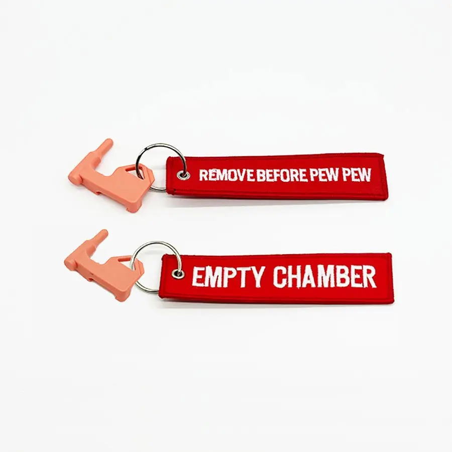 Warning Label with Empty Chamber Indicator, 9mm Universal Safety Flag for Rifles, Pistols, Shotguns, High Visibility Sign