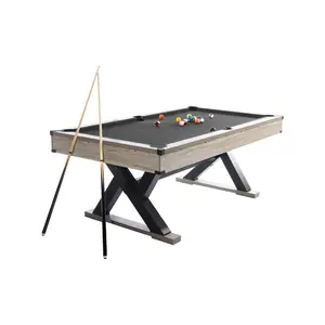 Modern 7FT Heavy Duty Pool Table for Home, Family or Man Cave - Sturdy Metal K-Legs - Complete Billiard Accessories Set