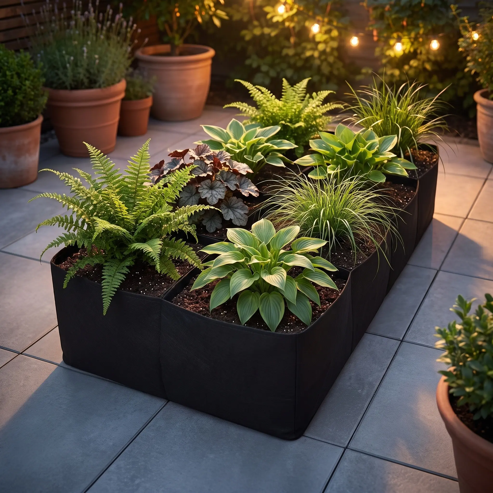 8-Compartment Modular Raised Garden Bed, Rectangular Planter Box with Dividers, Lightweight Compact Flower Pot for Balcony Patio, Indoor Outdoor Gardening Container