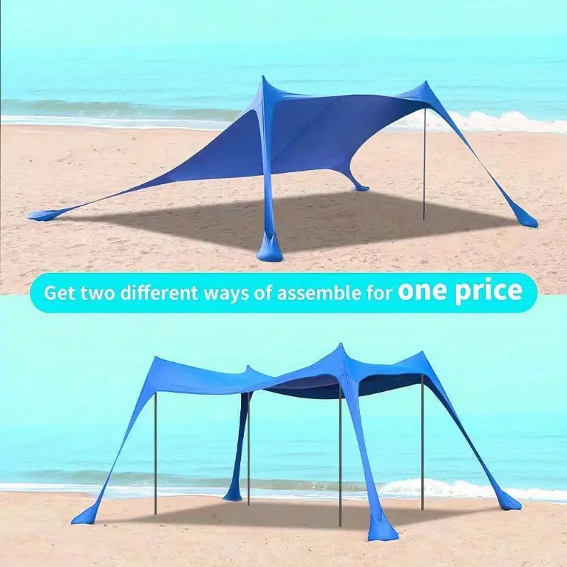 [Beach Tent Sunshade] Seaside Beach Awning Beach Tent Sunshade Spinning Shed Outdoor Park Seaside Fishing Camping Shed