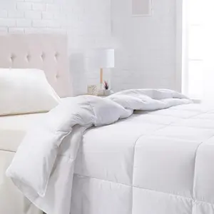 White Down Alternative Comforter and Duvet Insert with Corner Tabs, Machine Washable, Full/Queen, All-Season