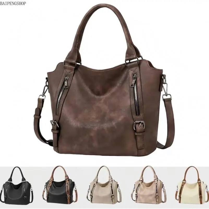 Women Large Capacity Convertible Tote Crossbody Bag, Zipper Closure Handbag With Detachable Adjustable Shoulder Strap, Versatile Casual Carryall Purse For Daily Shopping Weekend Travel Outdoor Everyday Stylish Occasions
