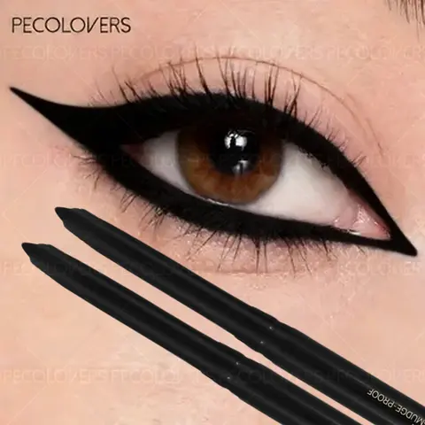 2PCS Black Eyeliner Gel Pencil, Smudge-Proof, Lasting Eye Makeup in Black, Easy to Create Daily Makeup, Vibrant Colors for & Stylish Eye Makeup, Long Lasting Liner