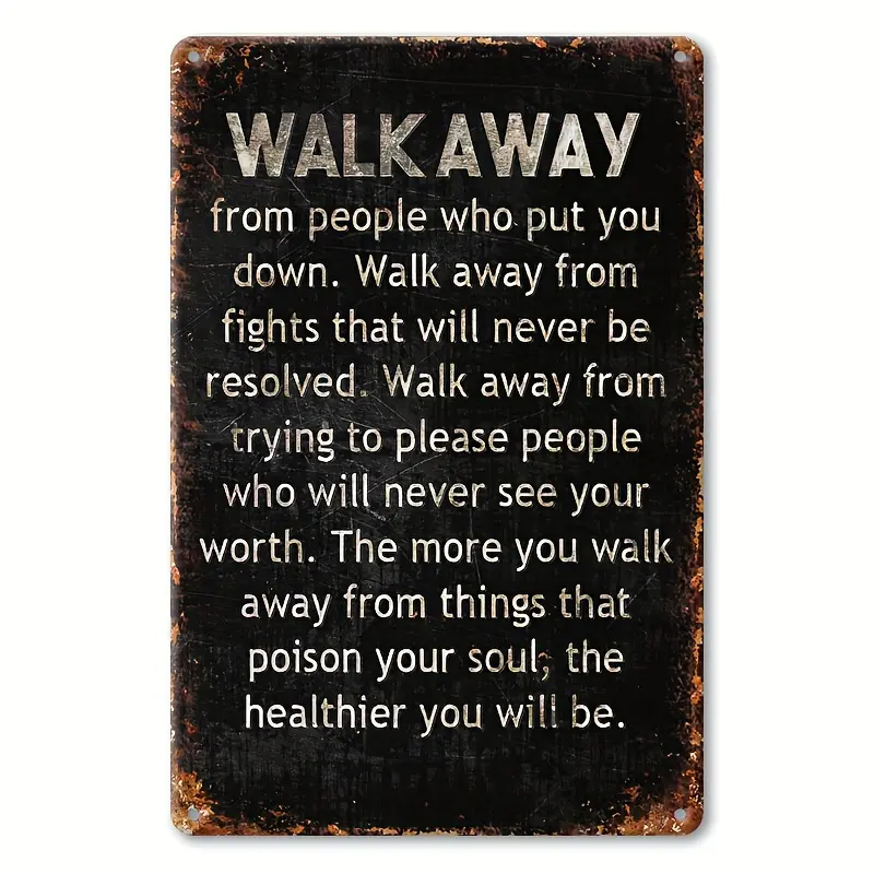 12x8 in Metal Wall Sign with Flat Plane Effect, Motivational Country House Wall Decoration, Outdoor Signage for Verandas, Garages, Home & Commercial Plaque