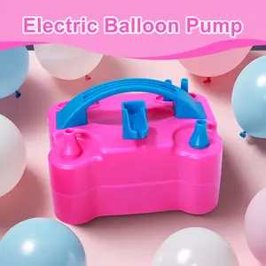 Balloon Pump Electric, Portable Balloons Inflator Blower Machine with Balloon Tie Tool & Dual Nozzle