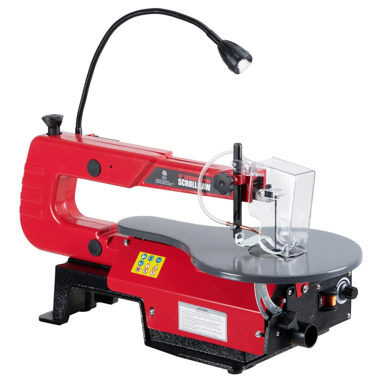 GARVEE Variable Speed Scroll Saw 16-Inch with Led Workinglight, Extra-Large Adjustable Tilting Work Table for Woodworking