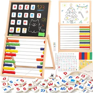 Kids' Educational Magnetic Play Set - Letters, Numbers, Abacus, Fridge Magnets, Easel - Learning Toys Gifts for 3-4 Years Old Boys & Girls (Home Supplies)