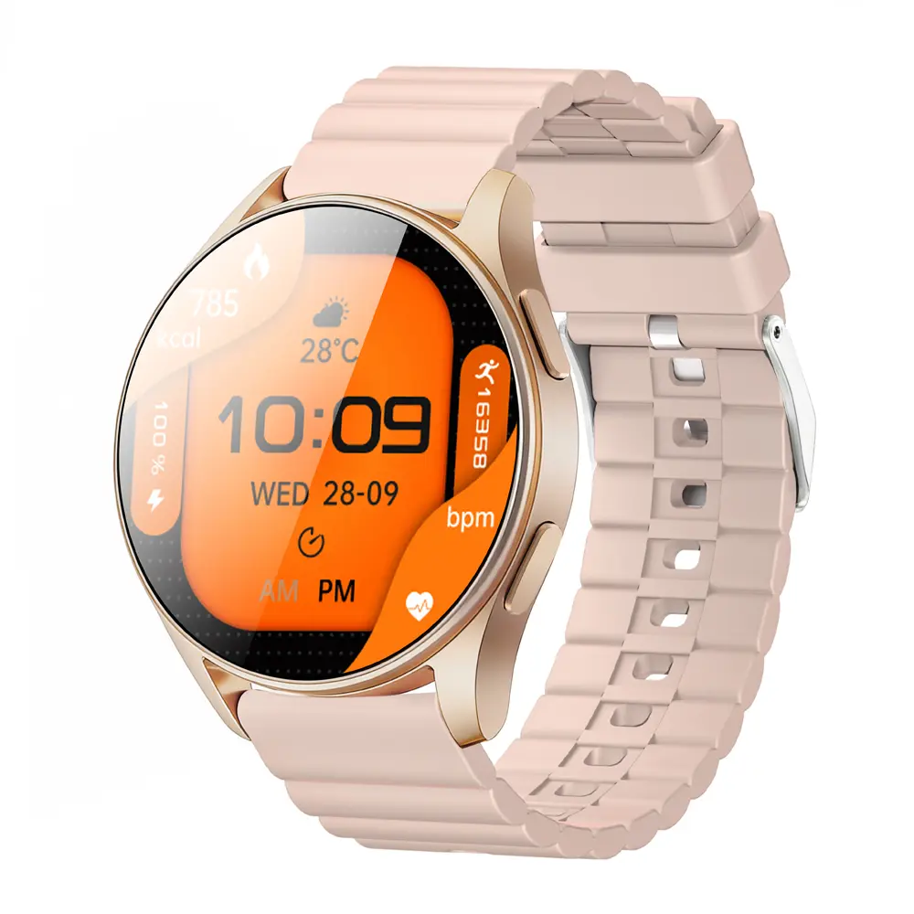 Round HD Large-Screen GPS Smartwatch - Metal Frame, Slim Waterproof Wearable Wristwatch with LTE SIM Card, Wireless Call, Phone, Speaker, Heart Rate Tracker, Military Mode, Android Chip, Outdoor Sports & Business Devices