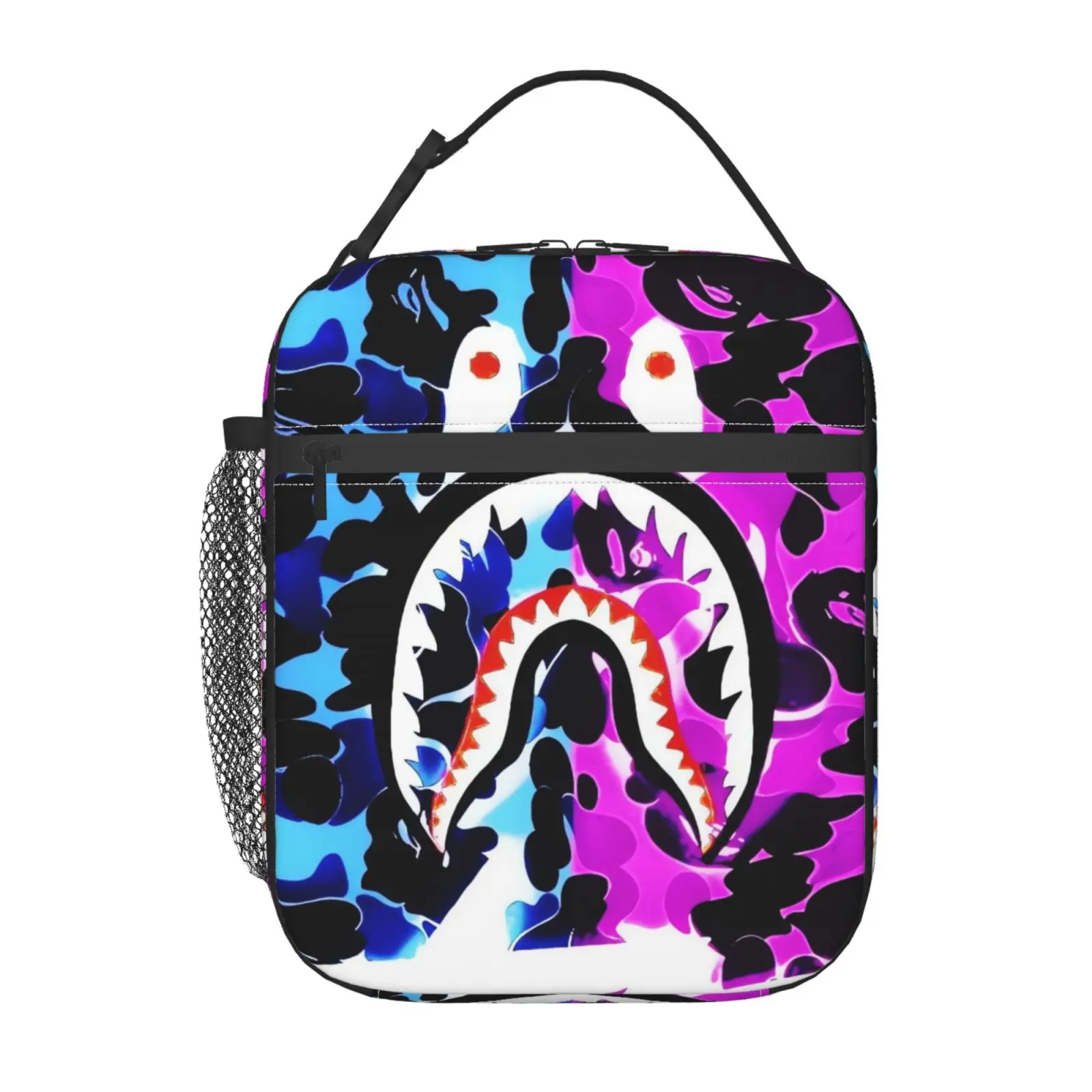 Anime Spray Ground2 Insulated Thermal Lunch Bag - Polyester Synthetic Food-Safe Drawstring Handbag for Kids, School & Travel, Reusable Portable Hot/Cold Tote, Unisex Gift Accessory, Work, One Size