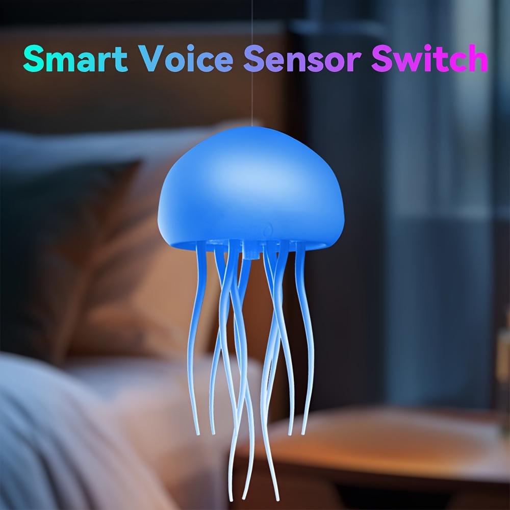 A Contemporary LED Lamp Designed Like a Jellyfish, Featuring Voice Control, a 2000Mah Lithium Battery, Full-Color Gradients, And Realistic Tentacles. It Offers an Extended Battery Life And Can Be Used As a Freestanding Or Hanging Decoration for Your