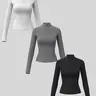 Women's Solid Lightweight Zip Up Sports Jacket, Sporty Thumb Hole Long Sleeve Outerwear for Gym Workout Running, Ladies Modern and Comfortable Sportswear for All Seasons
