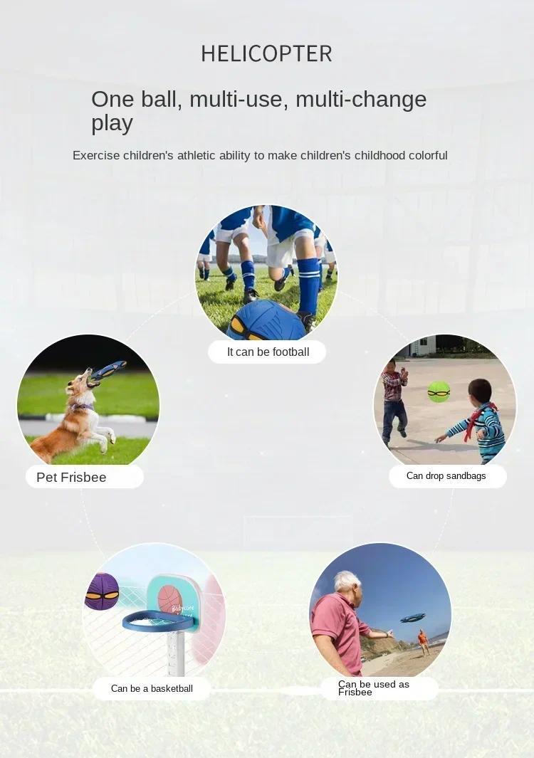 Dog Toys Outdoor Fun Toys Boy Girls Flying Saucer Ball Magic Deformation UFO with NO Led Light Flying Toys Decompression Gift Valentine's Day gift Tiktok Shop