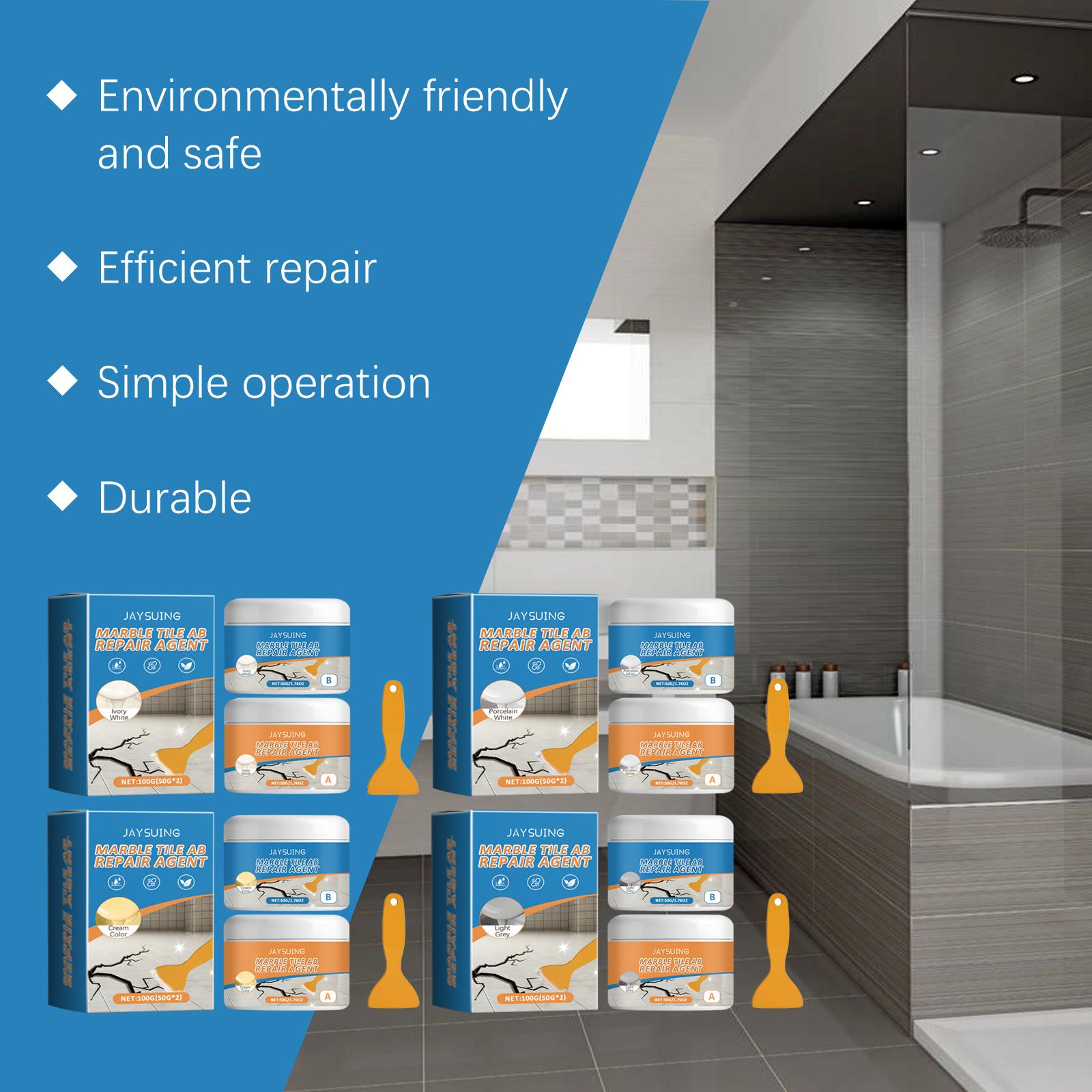Jaysuing Marble Tile Ab Adhesive Repair Adhesive, Tile Bath Scratch Crack Repair Waterproof And Leak Proof Adhesive