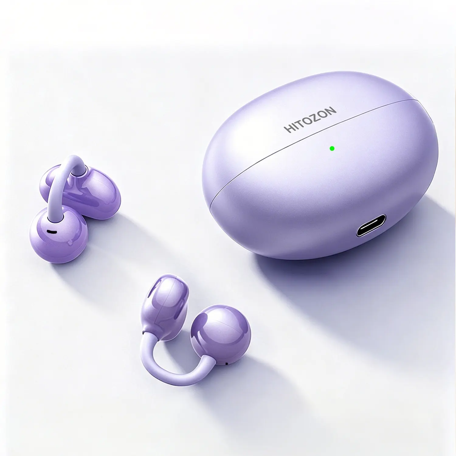 Open-Ear Wireless 6.0 Earphones for iPhone & Android, Bluetooth-compatible Ear Clip Headphones, Directional Sound, Pain-Free Fit, Multi Color Options