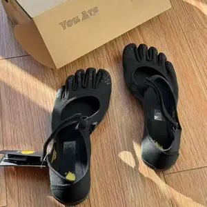 Adjustable Strap Five Finger Barefoot Shoes, Breathable Non-Slip Minimalist Toe Shoes for Yoga, Pilates, Dance, Beach & Everyday Casual Wear