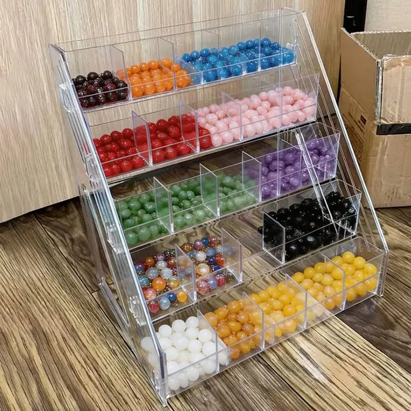 Five-Layer Bead Organizer Rack, 25 Slots Transparent Desktop Jewelry Storage, DIY Beads Sorting Tray, Crystal Loose Beads Holder, Bead Storage Containers