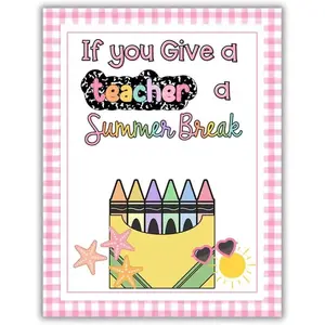 Teacher's Day Gift Card Book：If You Give a Teacher Summer Break, Teacher Appreciation Booklet with Message Memory Book & Gift Card Holder for Back to School or End of Year, Unique Gift for Teachers