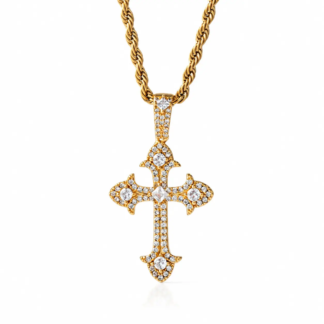 Elegant Crystal Cross Pendant Necklace for Her Classic Faith Inspired Jewelry for Daily Fashion Style Wedding Parties Holiday Events and Meaningful Gift Occasions