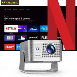Magcubic Hy350gt Projector with Google TV Stick, 900ansi, Dolby Audio, Auto Focus, 15w Speaker, Hdr10+, Bt5.1, Dual WiFi, 1080P, Portable Smart Home Cinema