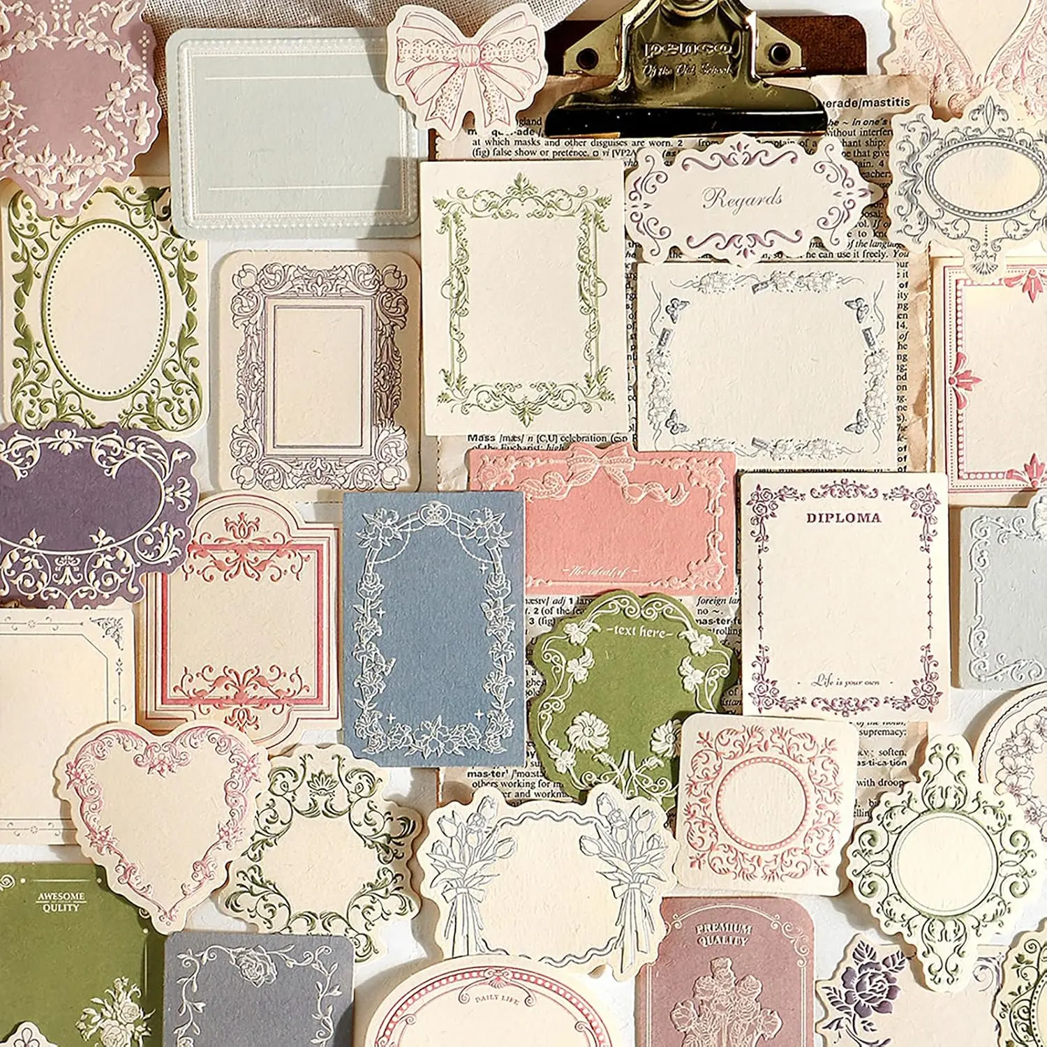 120 count  Scrapbooking Letter Writing Paper for Journaling Supplies, Aesthetic Decorative Craft Material Paper for Junk Journals Planner Scrapbook