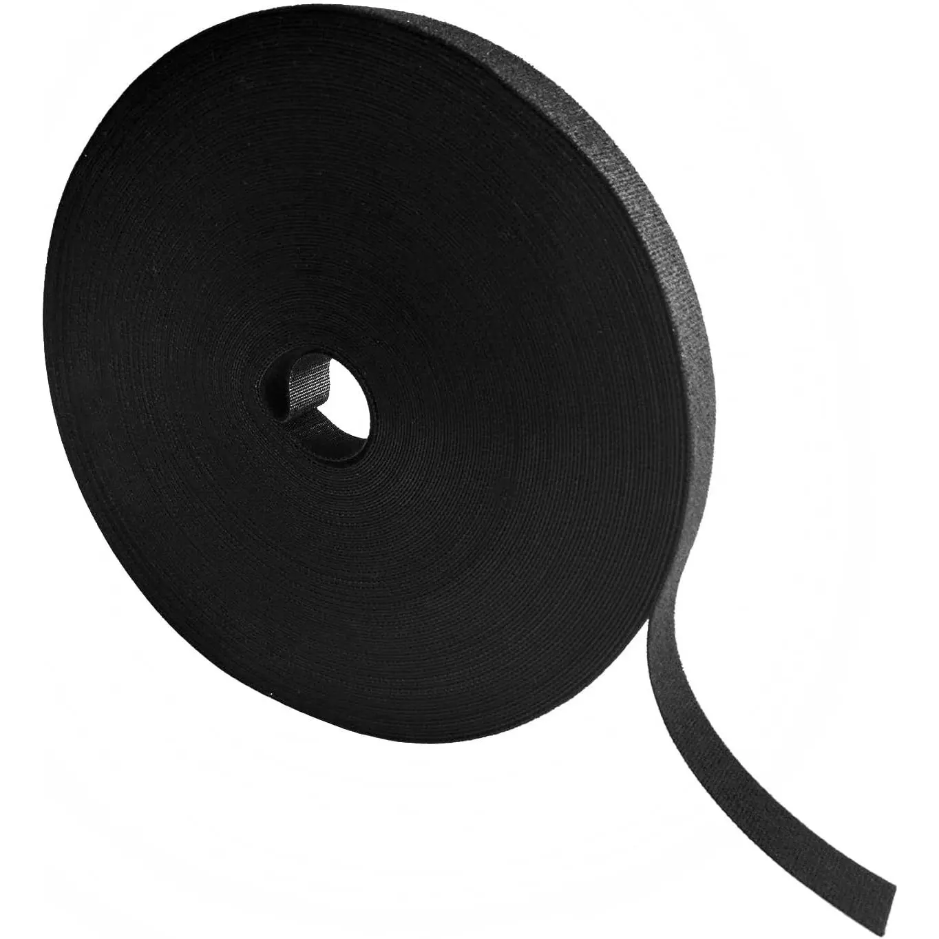 3/4 Inch x 50ft Black Hook and Loop Wrap Roll Tape Bundling Ties Fasten to Themselves| Multi-Purpose  Ties Double Sided Self-Gripping Strips for ,Garden,Office,Data Center
