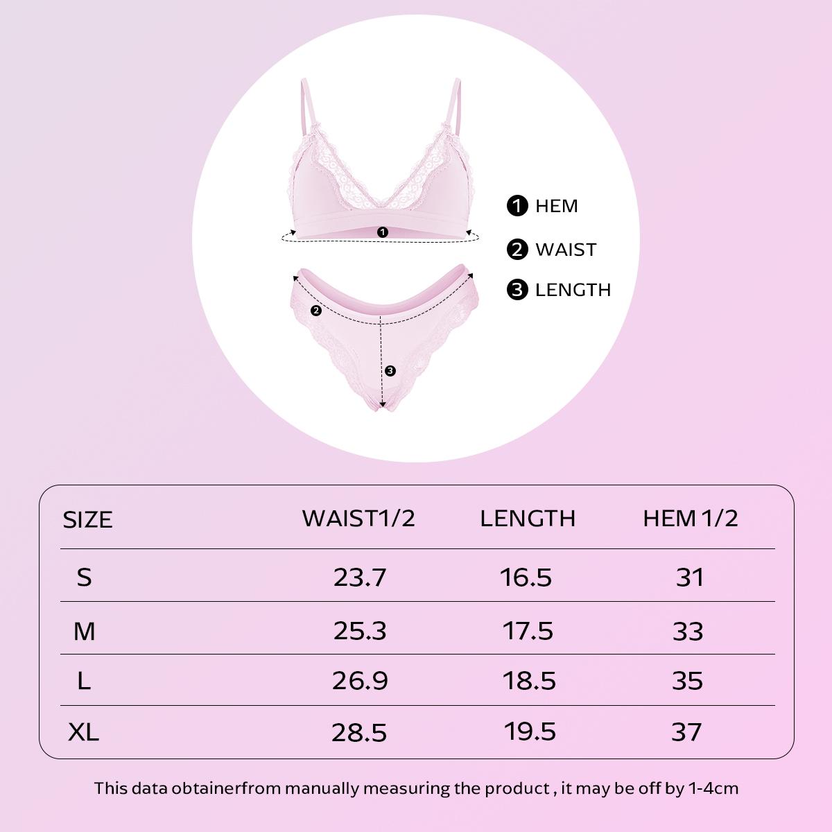 KatchMe Women's Soft Lace Series Spaghetti Strap Lace Trim Wirefree Breathable Bralette & Panties Set, Lightweight Underwear Set, Basic Daily Wear KatchMe Women's Soft Lace Series Spaghetti Strap Lace Trim Wirefree Breathable Bralette & Panties Set, Lightweight Underwear Set, Basic Daily Wear