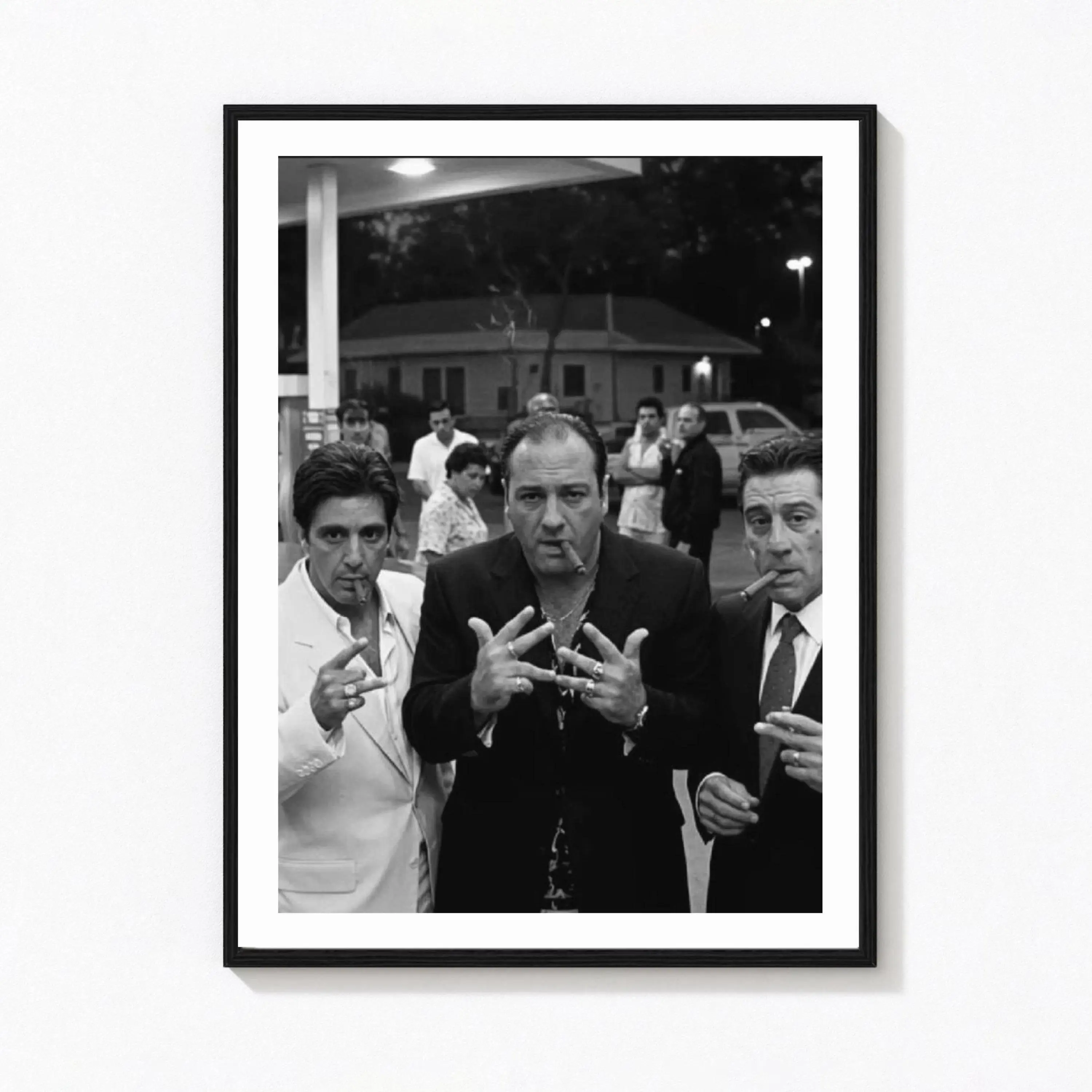 Tony Soprano Al Pacino Vintage Black and White Artistic Movie Poster, Fine Art Film Photography Print, Luxury TV Actor Wall Artwork, Home Decor for Room, Ideal Gift