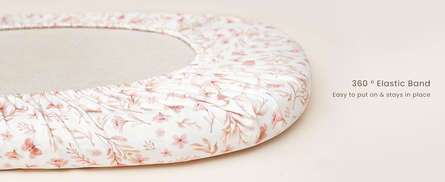 3 Pack Stretchy Bassinet Sheets for Baby Girl Boy, Soft Breathable Baby Bassinet Mattress Sheets Fit for Hourglass Oval Cradle, Moses Basket Rectangle Mattress (Pink Spring)