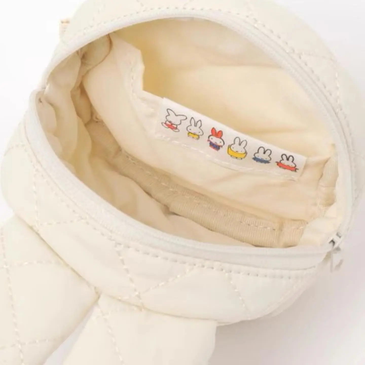 Kawai Miffy Rabbit Coin Purse Cute Cartoon Miffy Rabbit Portable Quilted Cosmetics Coin Purse Earphone Data Cable Storage Case