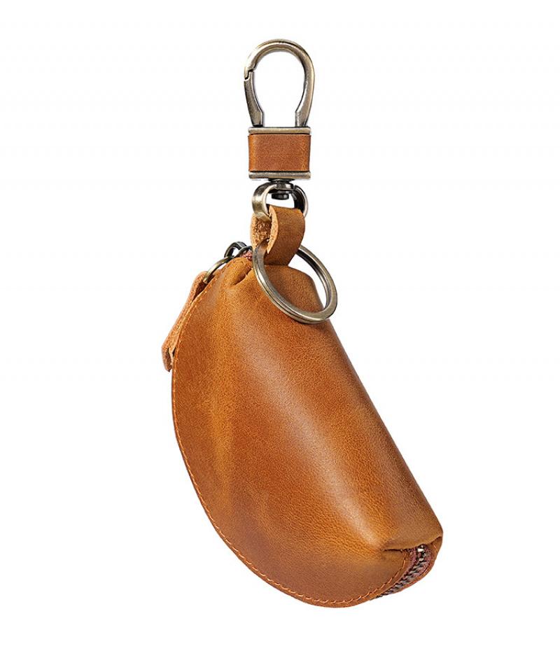 Car key case, creative and personalized key pouch for men and women, vintage leather car key protective cover, gift for boyfriend, holiday gift for dad