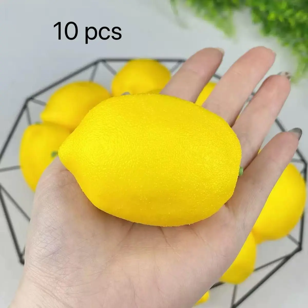 10 Realistic Lemon Models, Artificial Foam Fake Fruit Decorations, Holiday Ornament Props, Perfect for Festive Displays