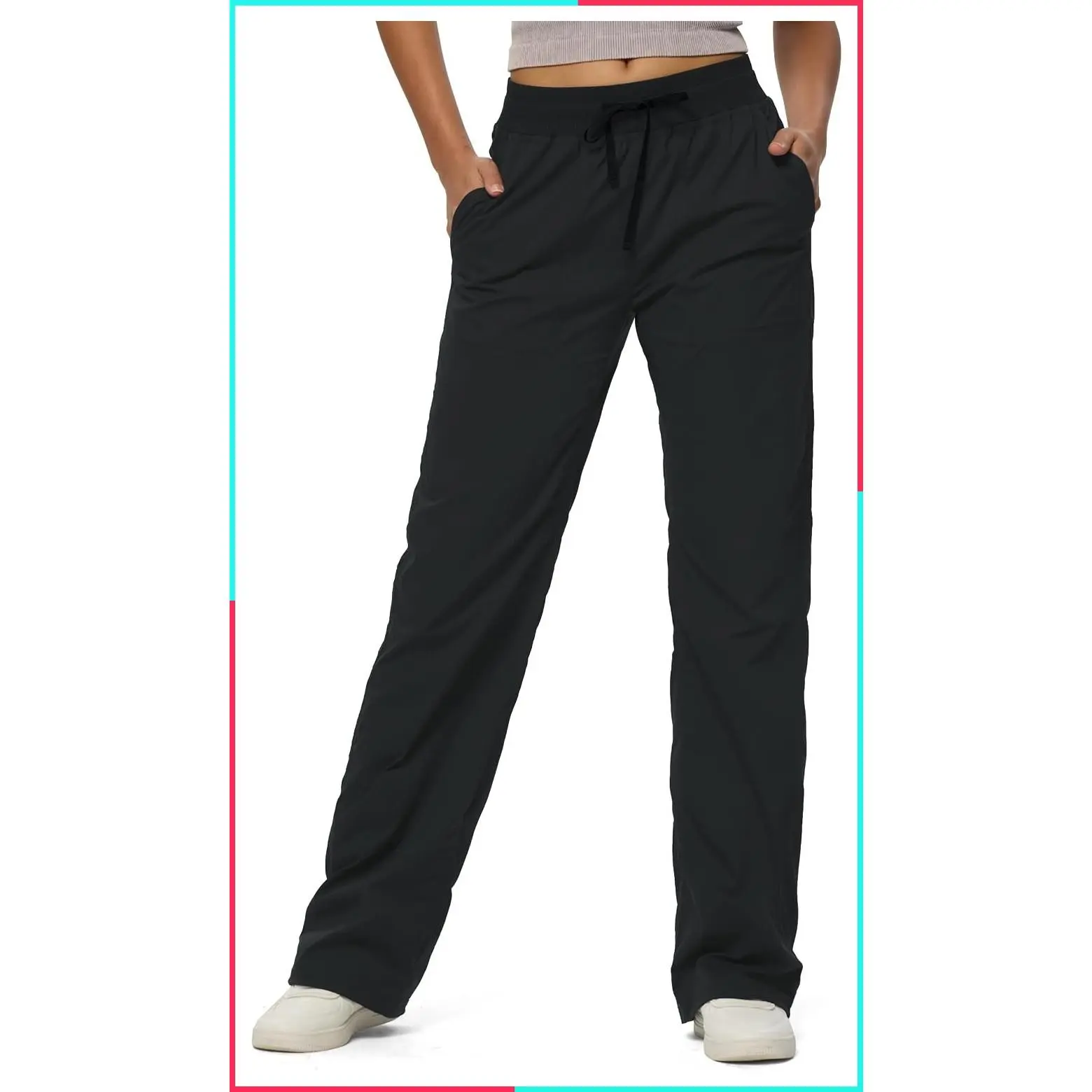 Women's Tall Inseam Lightweight Ruched Dance Studio Pants - 30"/32"/34"/36"/38" Athletic Workout Casual