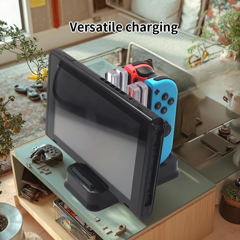 Controller Charging Station, Controller Charger with Charging Indicator, Console Accessories for Nintendo Switch & OLED Model