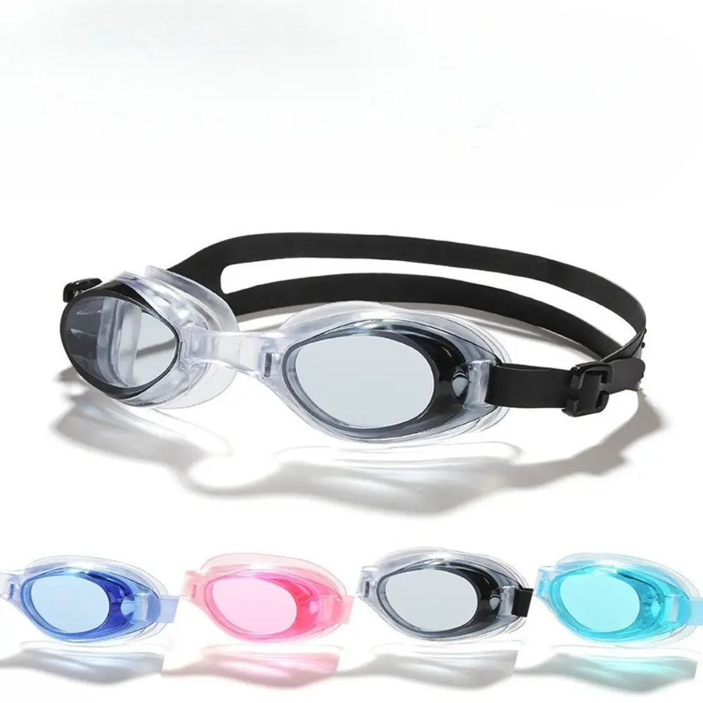 Unisex Adult Silicone Swimming Goggles - Leak-Proof Seal, Anti-Fog Wide-Angle HD Lens, UV Blocker for Pool/Dive, Flat-Myopic Options