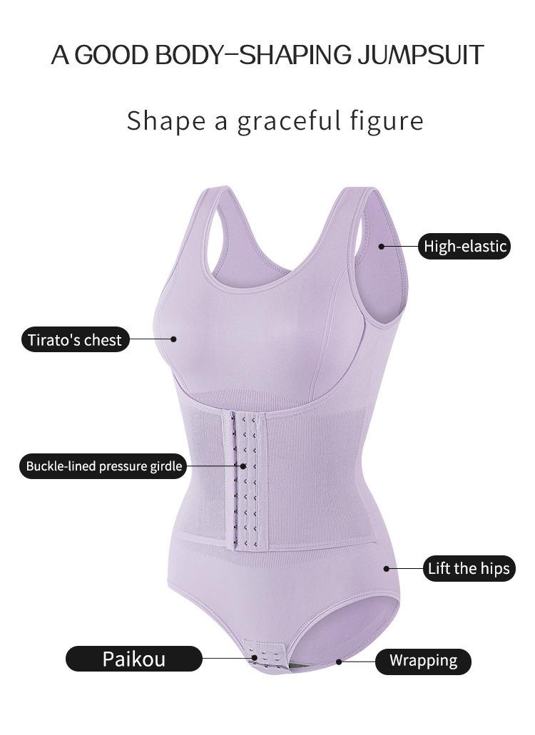 Buttoned Shapewear for Women, Body Shaping, Waist Slimming, Tight-Fitting, Hip-Lifting, One-Piece Shapewear, Plus Size, Waist Cincher, Tummy Control, Body Shaper One-Piece