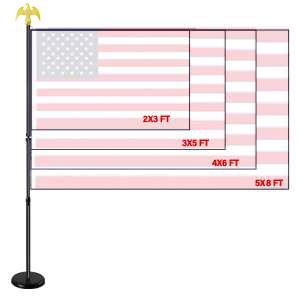 Indoor Flag Pole Kit with Base and Topper 6ft-8ft,Aluminum Flagpole Indoor for Office,School,City Hall Indoor Flag Pole and Stand