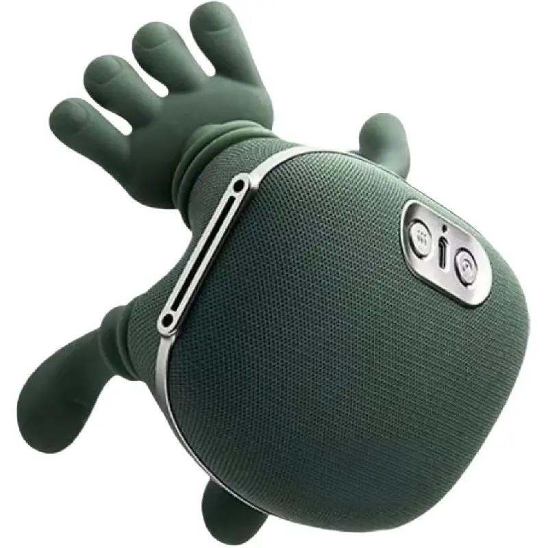 Bionic Heated Massager, Portable Shiatsu Neck and Back Massager, Electric Deep Tissue 4D Kneading Massage, Simulated Human Hand Design for Pain Relief and Muscle Relax (Green)