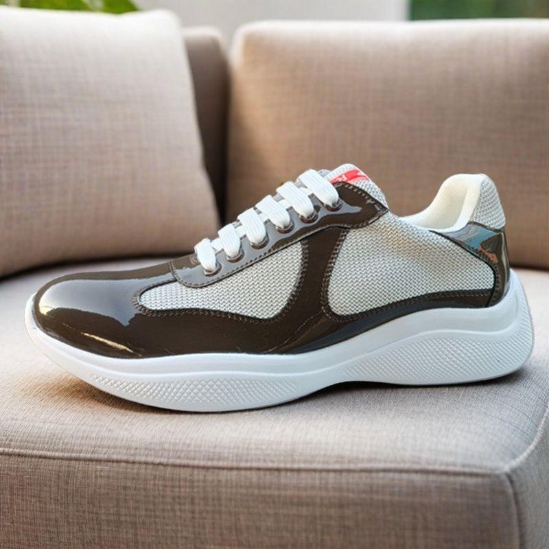 2026 High-Quality Patent Leather Fashionable Casual Sports Sneakers Breathable White Shoes Classic Men's Shoes