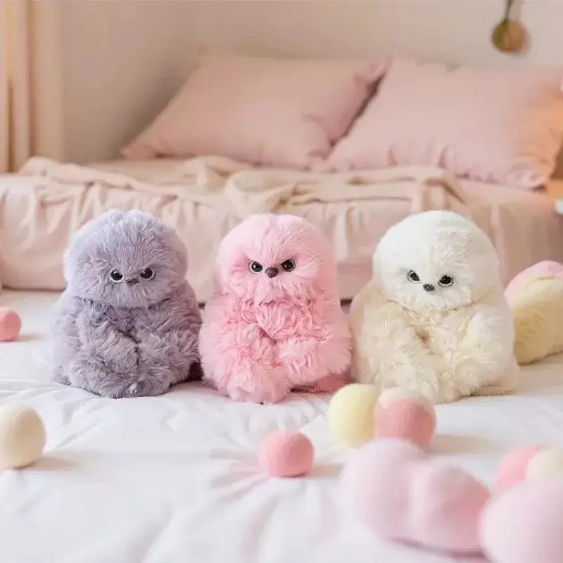 Turn Its Head Plush Shy Interactive Owl Can Sing Toy Set Cute And Adorable Pet Pendan Children's machine Toy MR Gift