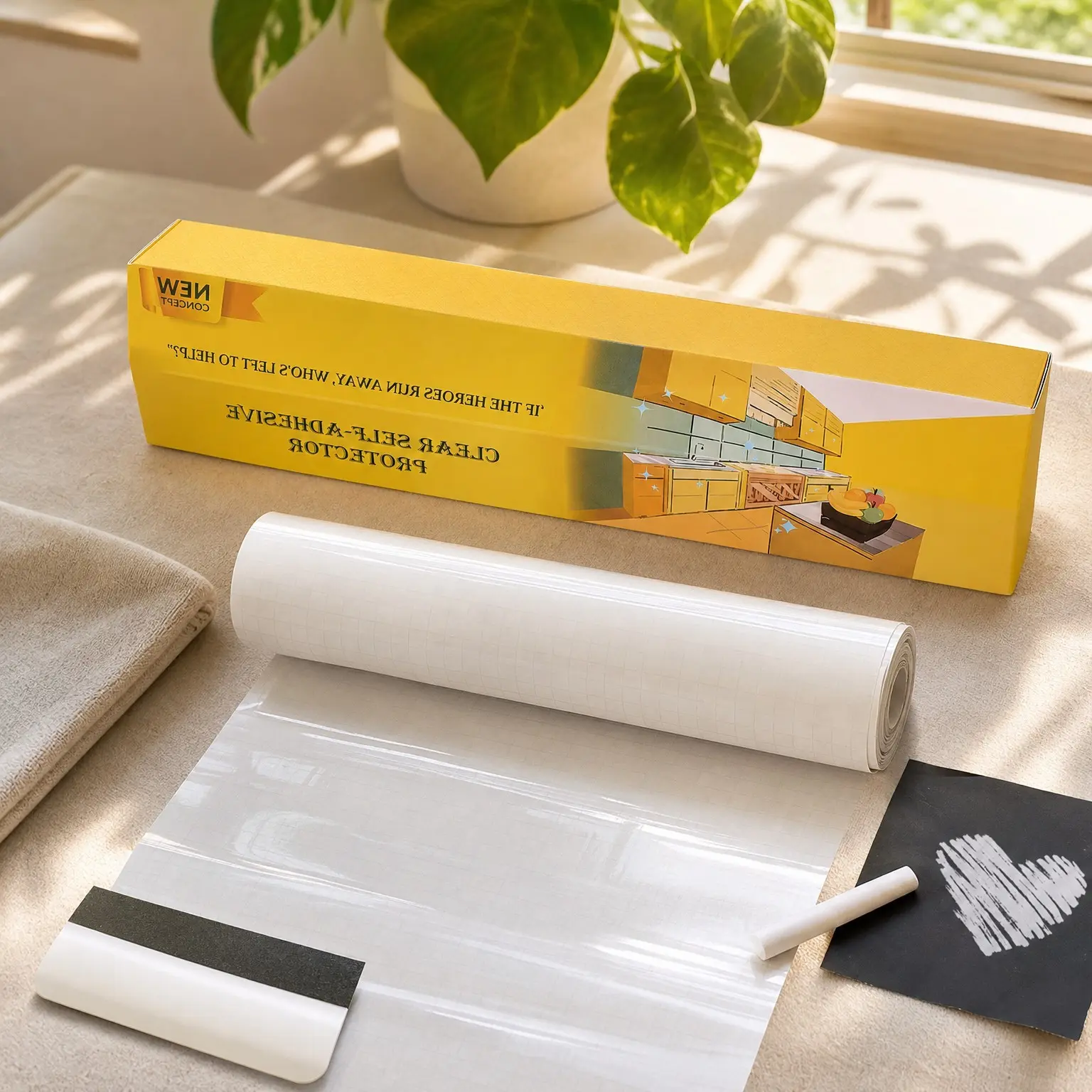 Clear Self-Adhesive Removable Wall Protector Contact Paper, Transparent Kitchen Cabinet Liner, Waterproof Oil-Proof Heat-Resistant Backsplash Wallpaper, Anti-Scratch Furniture Door Pet Protection for Cats and DogsGift