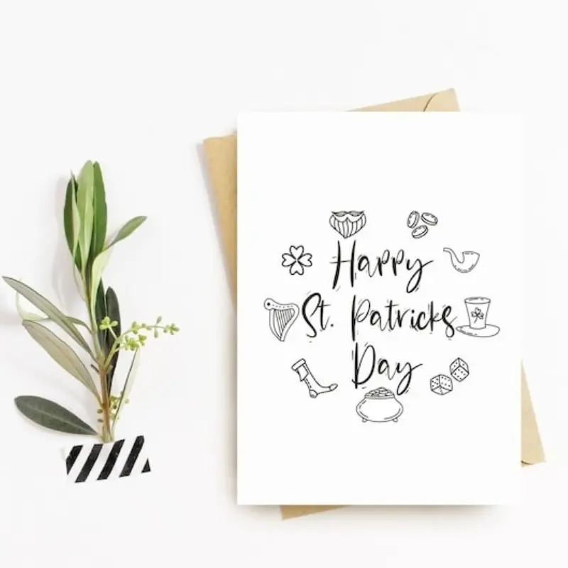 1pc St. Patrick's Day card. St. Paddy's Day card. Irish celebration.