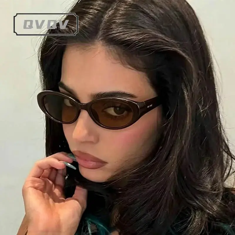 Brand Design Star Small Oval Sunglasses for Women Men Y2k Narrow Rectangle Sun Glasses Vintage Hip Hop Outdoor Sports Shades