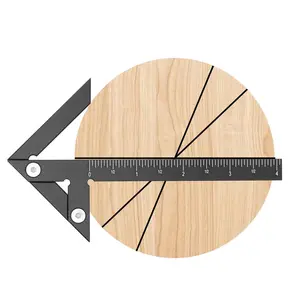 Circle Center Positioning, 45/90  Positioning Ruler, Right Angle Positioning, Centerline Positioning, Multi-Function  Ruler, High-Precision Measuring Ruler,044BK