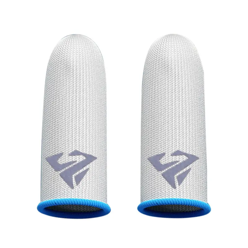 P82F 5Pcs Breathable Gaming Finger Sleeves Game Gloves Anti-Sweat Thumb Finger Cots Fingertip Cover for Mobile Games Console Red
