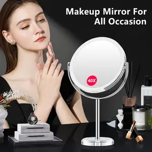 1X/40X Magnifying Mirror, Double Sided Makeup Mirror with Stand, Vanity Tabletop Mirror, 360° Rotation Portable for Dressing Table Desk Bathroom Bedroom Travel, Gifts for Women, Birthday Gifts for Women
