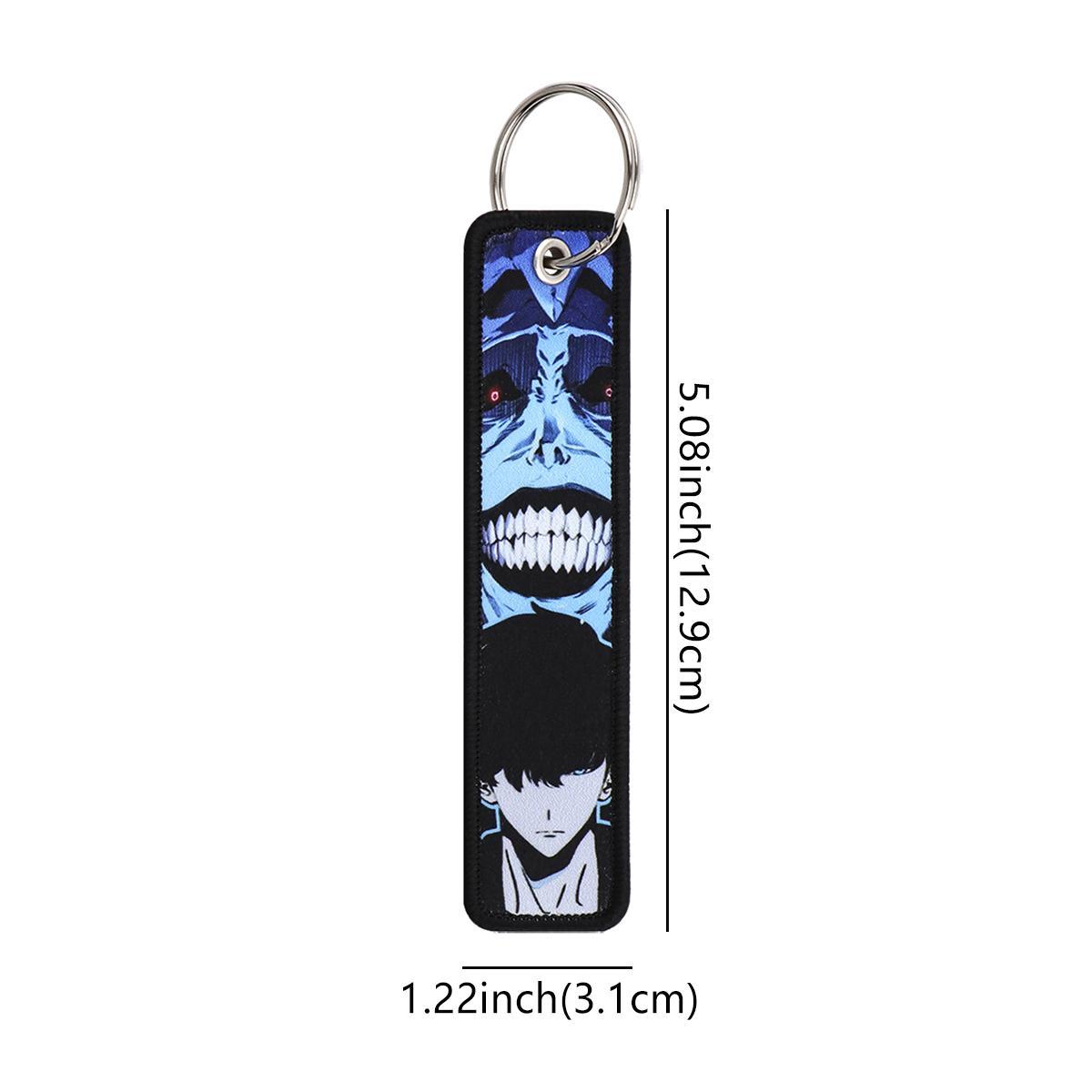 Cool Japanese Anime Man Key Fobs Holder Keychain for Motorcycles Manga Key Ring Key Tag Fashion Accessories Fans Gifts
